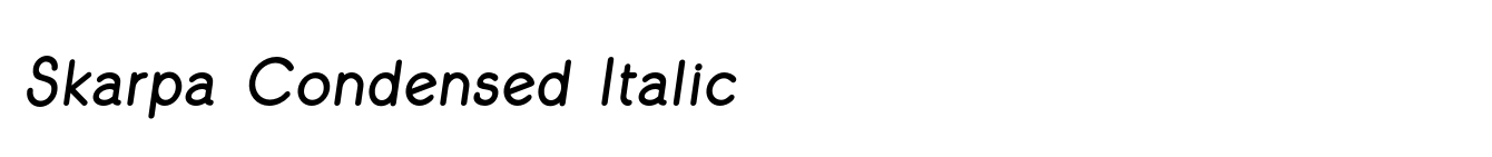Skarpa Condensed Italic